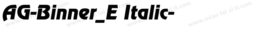 AG-Binner_E Italic字体转换